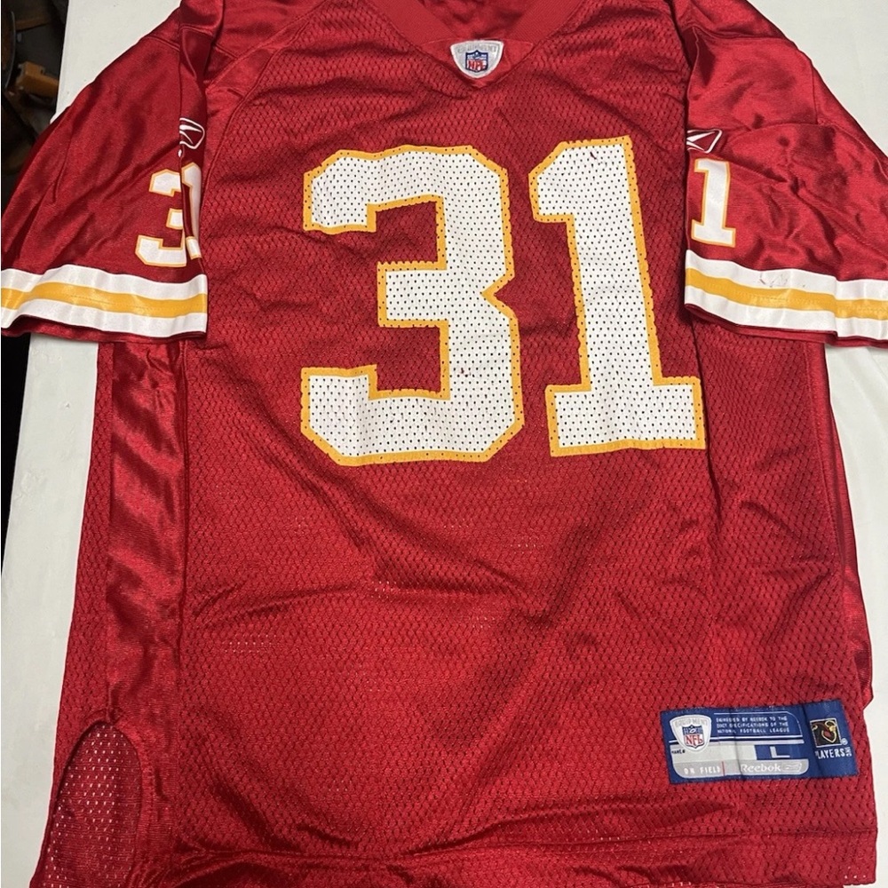 VTG Reebox Kansas City Chiefs Preist Holmes 31  Jersey NFL KC Size Youth Large